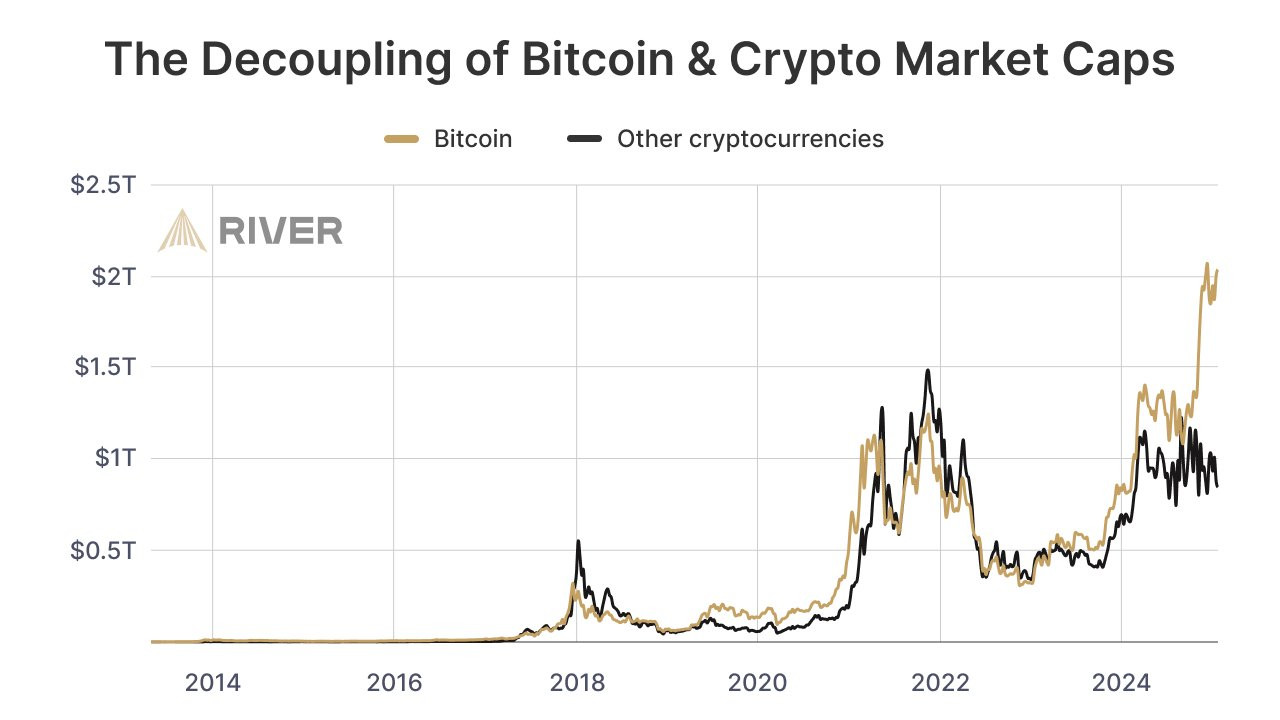 Bitcoin Market Cap vs Altcoins
